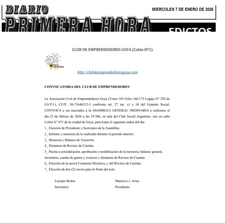 EDICTOS 7 DE ENERO 2026