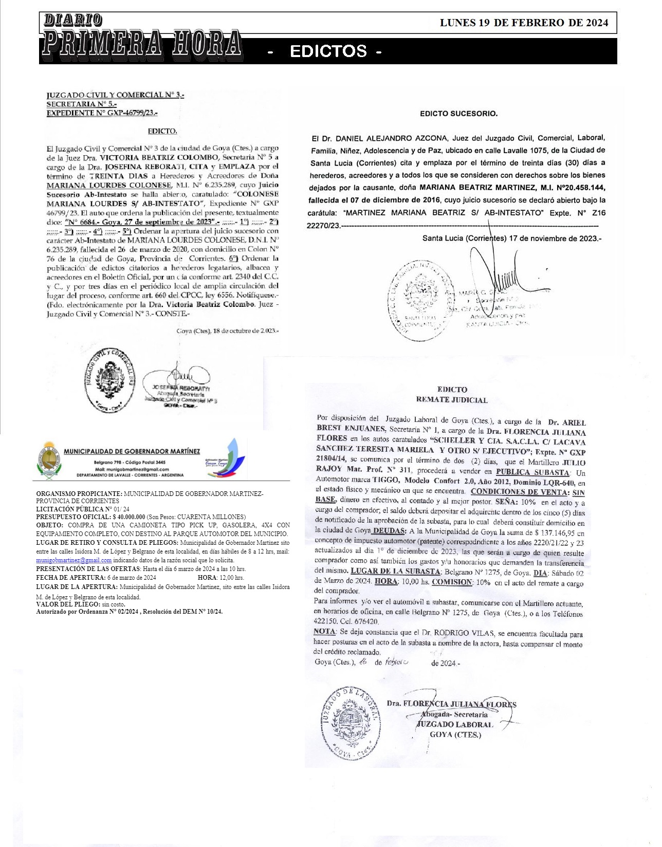 EDICTOS 20 DE FEBRERO DE 2024