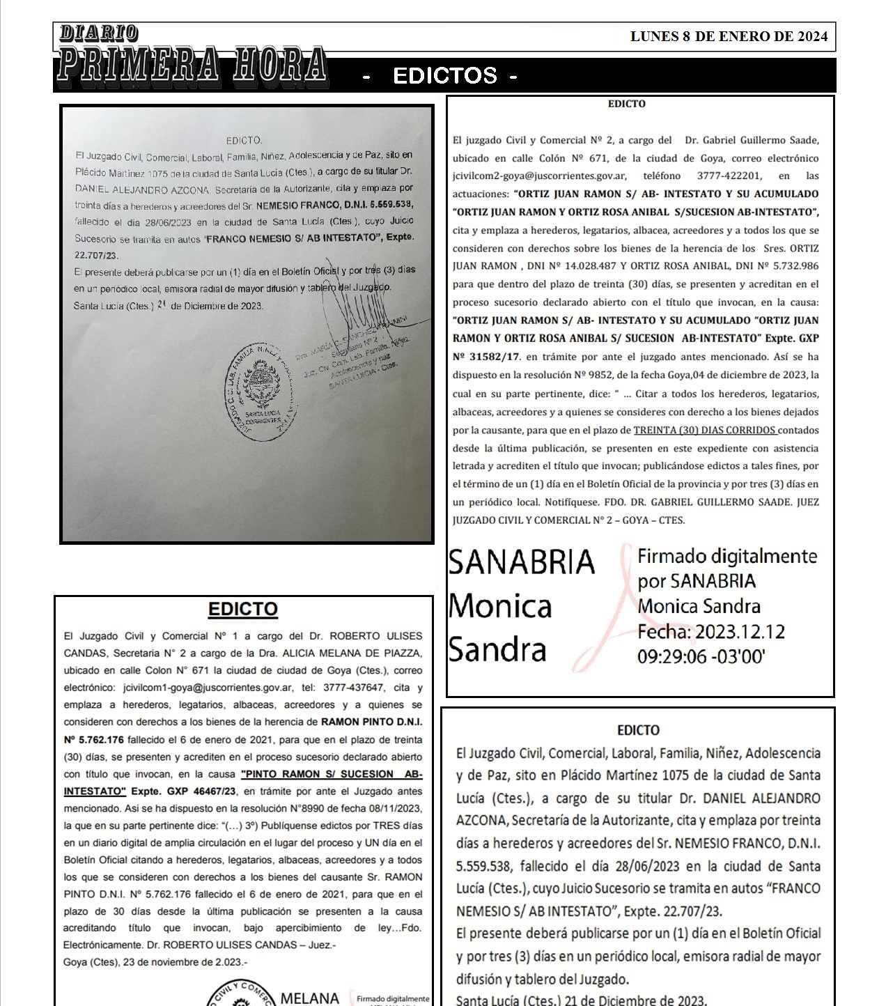EDICTO 8 DE ENERO 2024 BIS