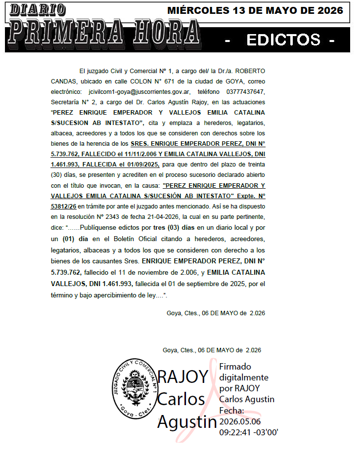 EDICTO CARO DIA 3
