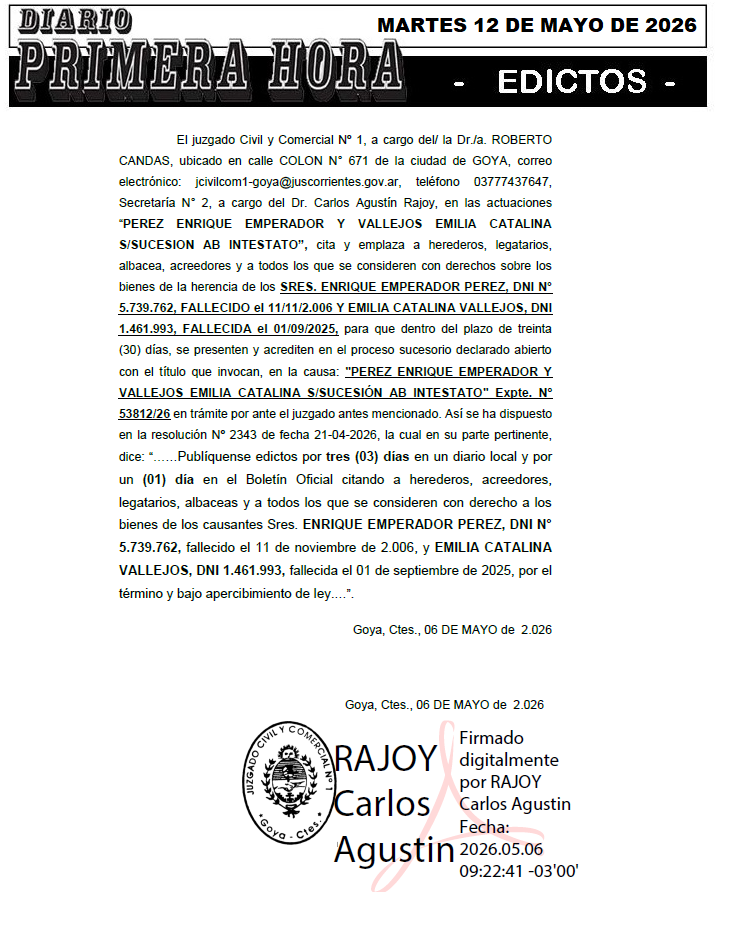 EDICTO CARO ZABALA DIA 2