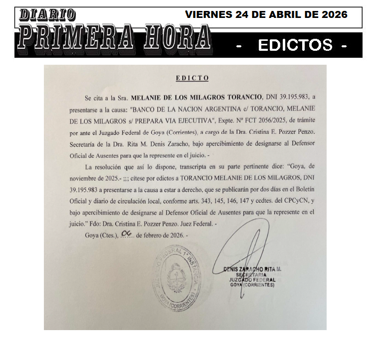 EDICTO DECOTTO DIA 3