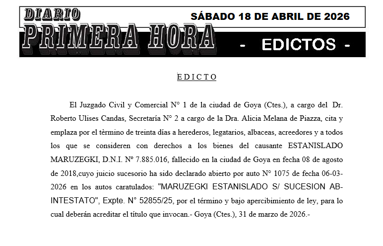 EDICTO DE BLAS DIA 3