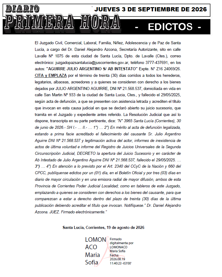 EDICTO DE BRE DIA 2