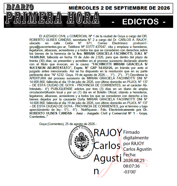 EDICTO DE CARLOS DURE DIA 1