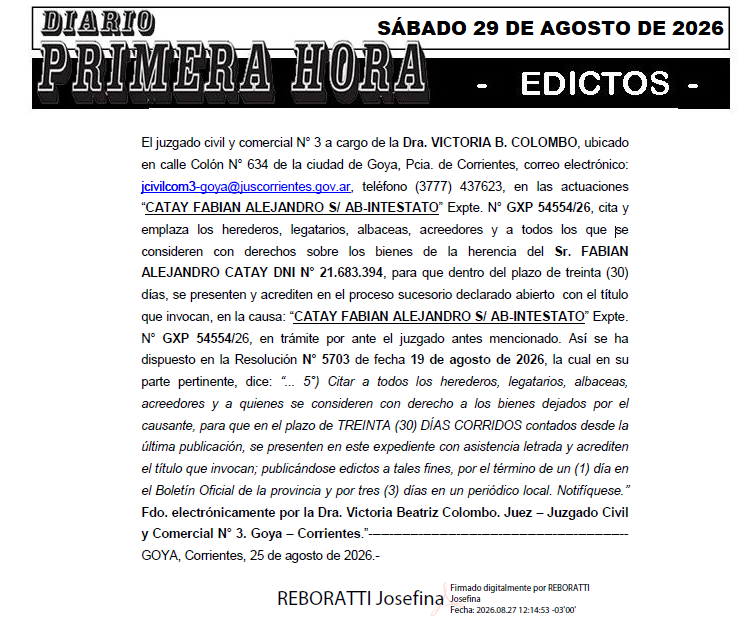 EDICTO DE DEPPI DIA 1