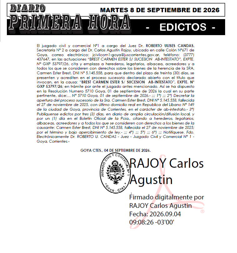 EDICTO DE GAMARRA DIA 1