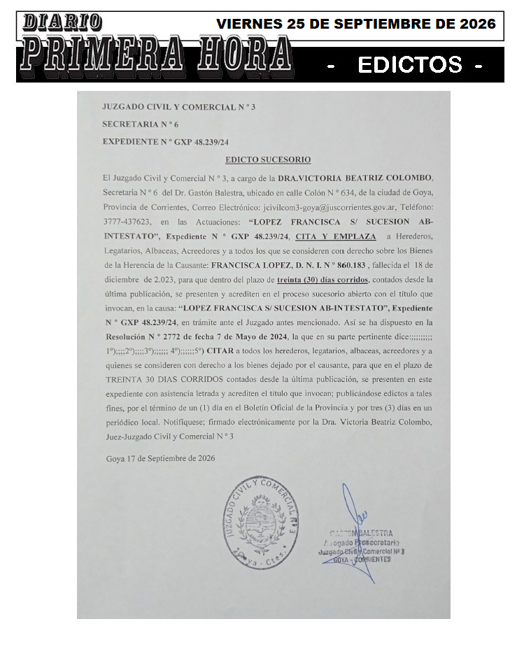 EDICTO DIA 1
