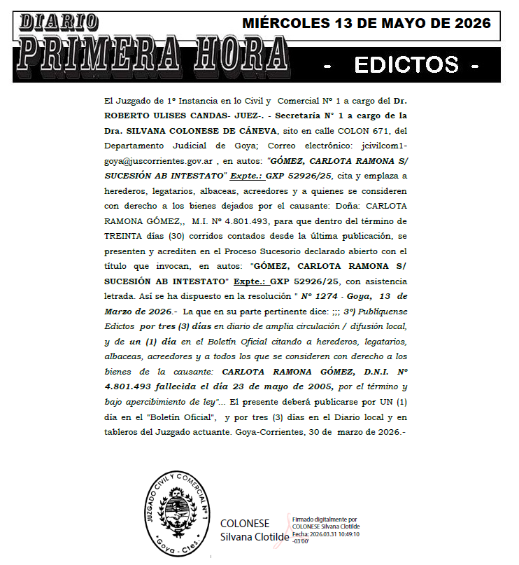 EDICTO ELCIRA DIA 3