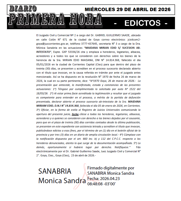 EDICTO ESCOBAR DIA 1