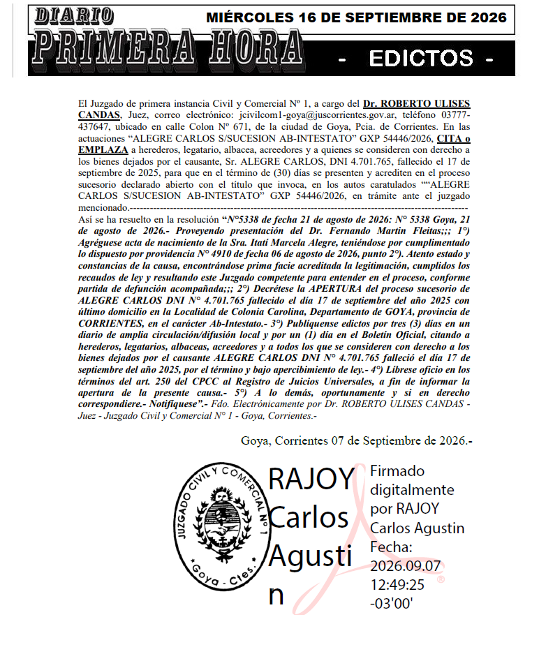 EDICTO FLEITAS DIA 2