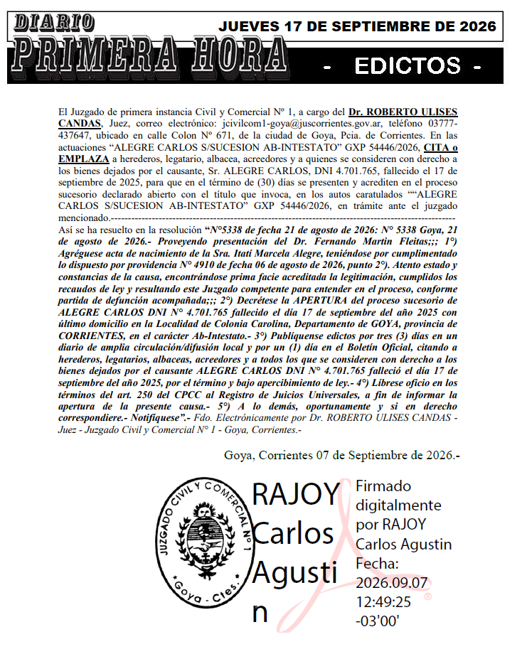EDICTO FLEITAS DIA 3