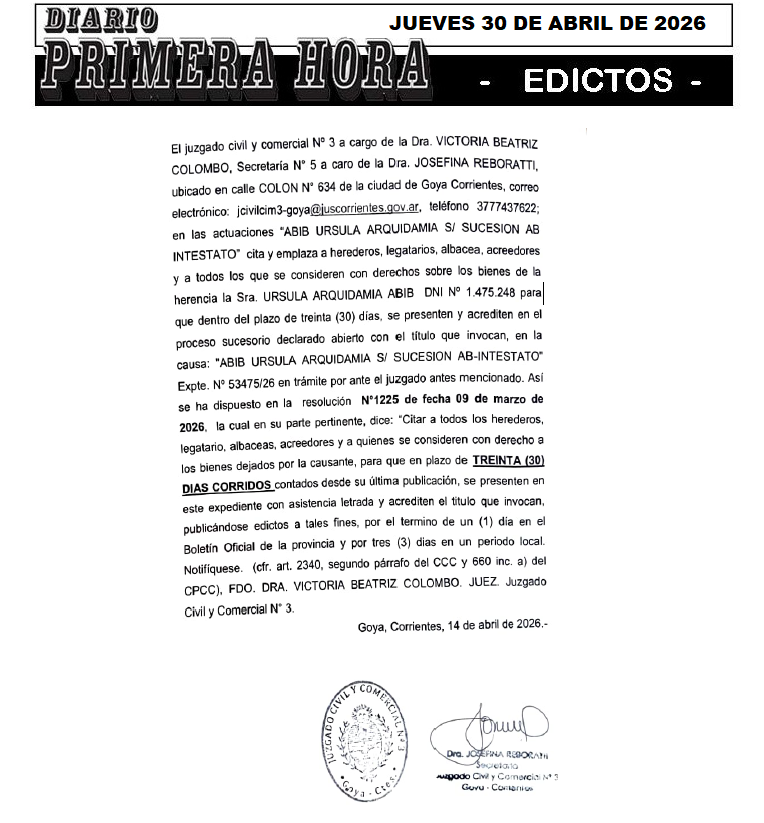 EDICTO GALARZA DIA 1