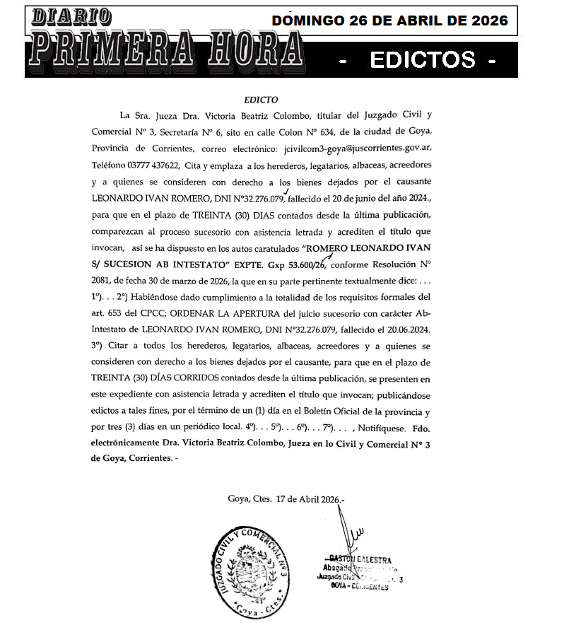 EDICTO IBAÑE DIA 3