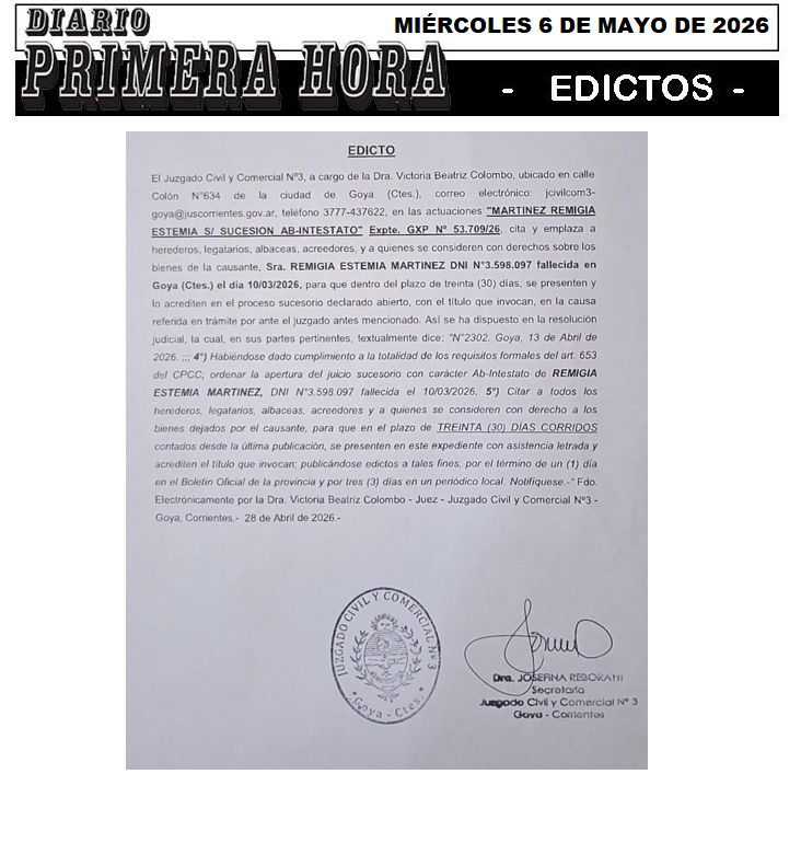 EDICTO MONTI DIA 1