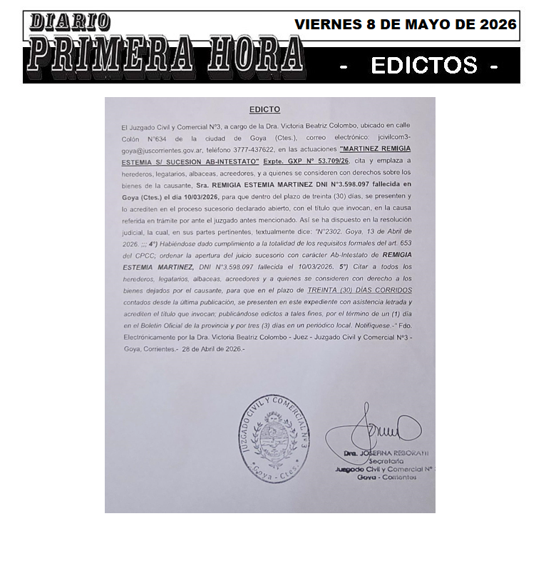 EDICTO MONTI DIA 3