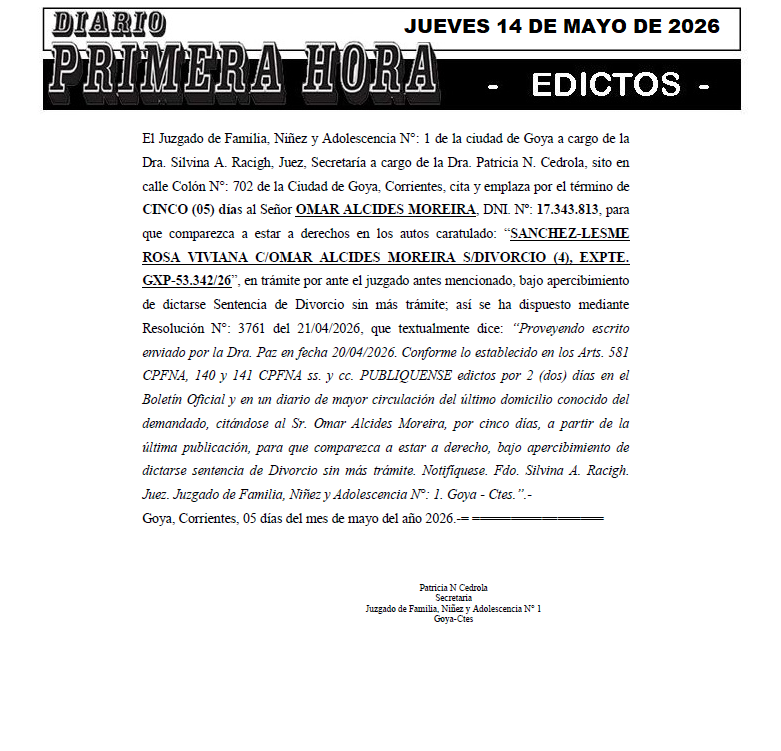 EDICTO PAZ DIA 3