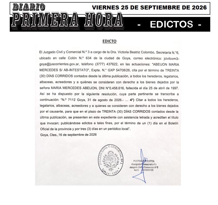 EDICTO RAJOY DIA 1