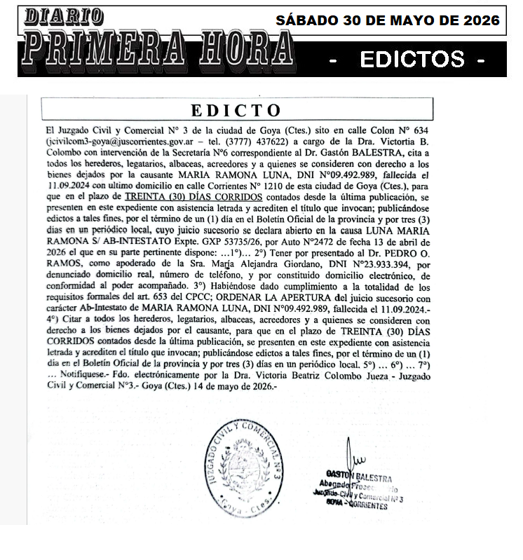EDICTO RAMOSS DIA 2