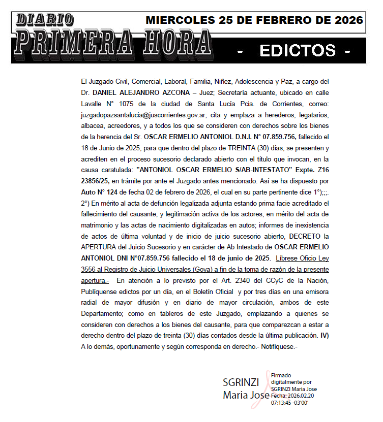 EDICTO VALLEJO DIA 2