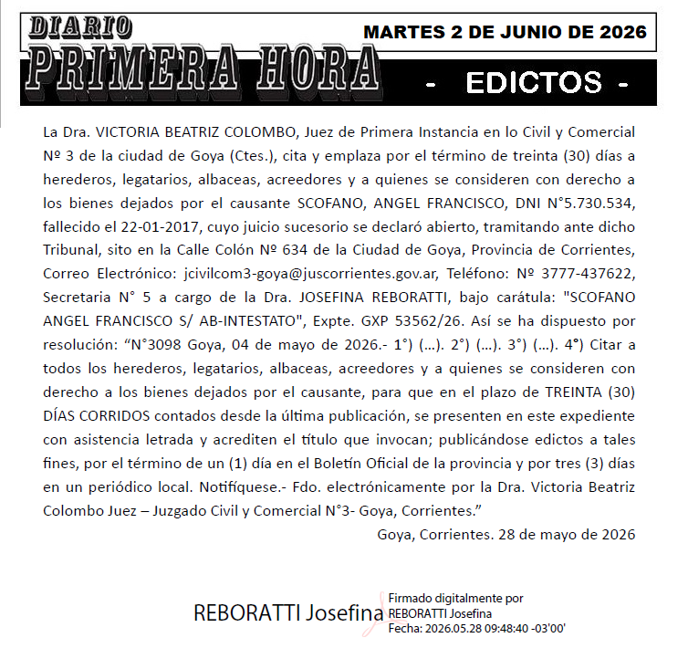 EDICTO VILLAR DIA 1
