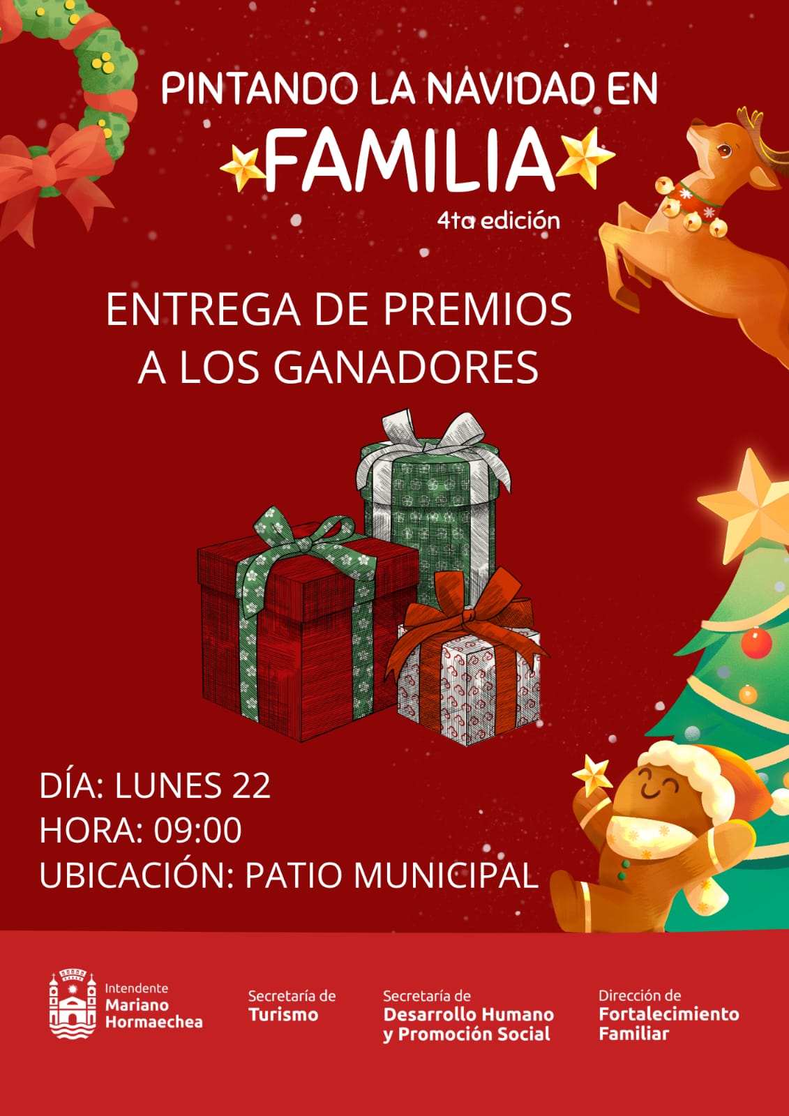 ESTE LUNES SE ENTREGAN LOS PREMIOS DE LA 4ª EDICIÓN DE “PINTANDO LA NAVIDAD EN FAMILIA”