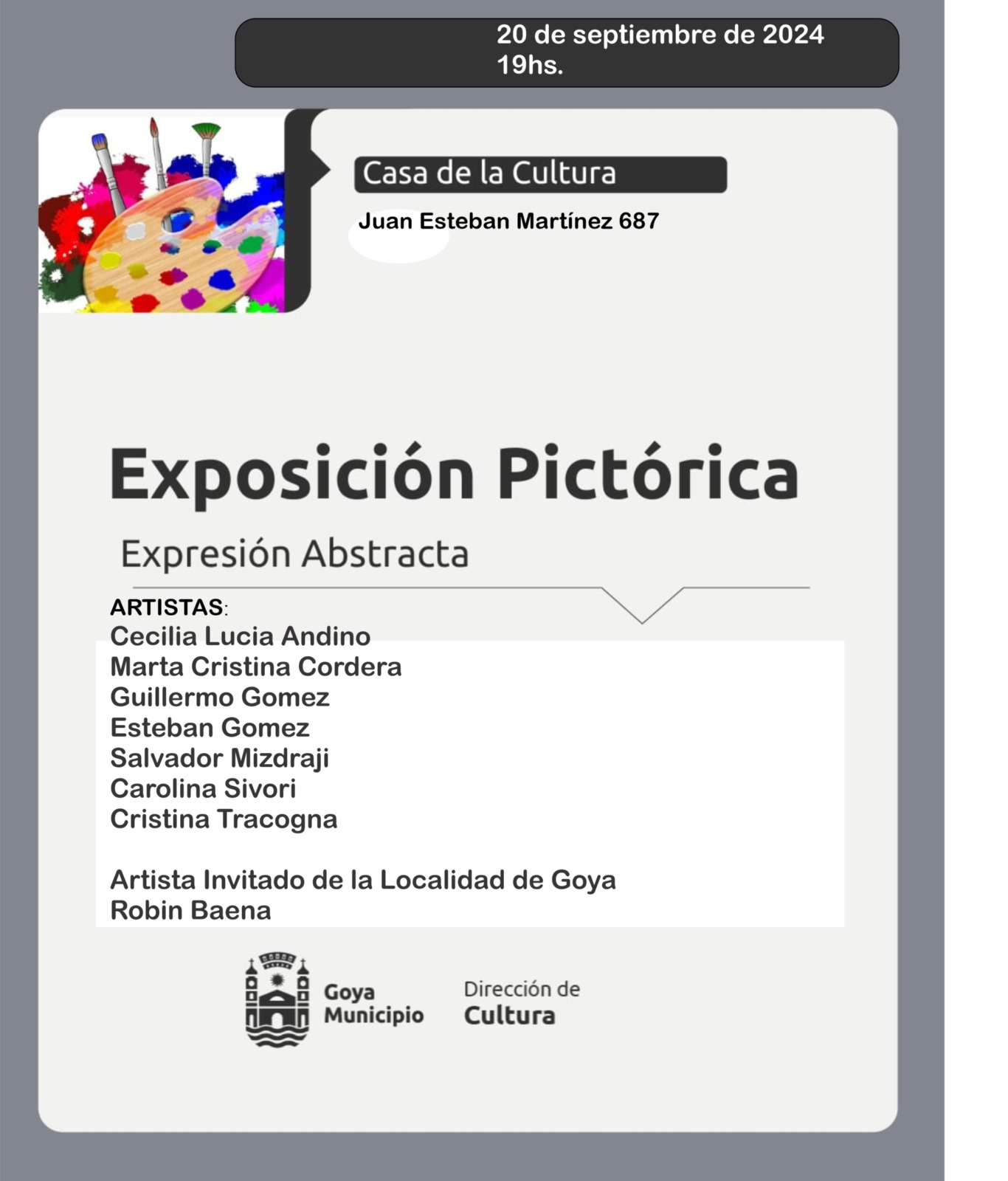 SEPTIEMBRE MES CULTURAL, EXPRESIÓN ABSTRACTA EN CASA DE LA CULTURA   