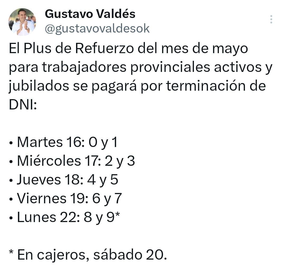 Valdés anunció Plus de Refuerzo, Provincia vuelca $1.300 millones y acumula inversión de $3.600 millones en mayo 