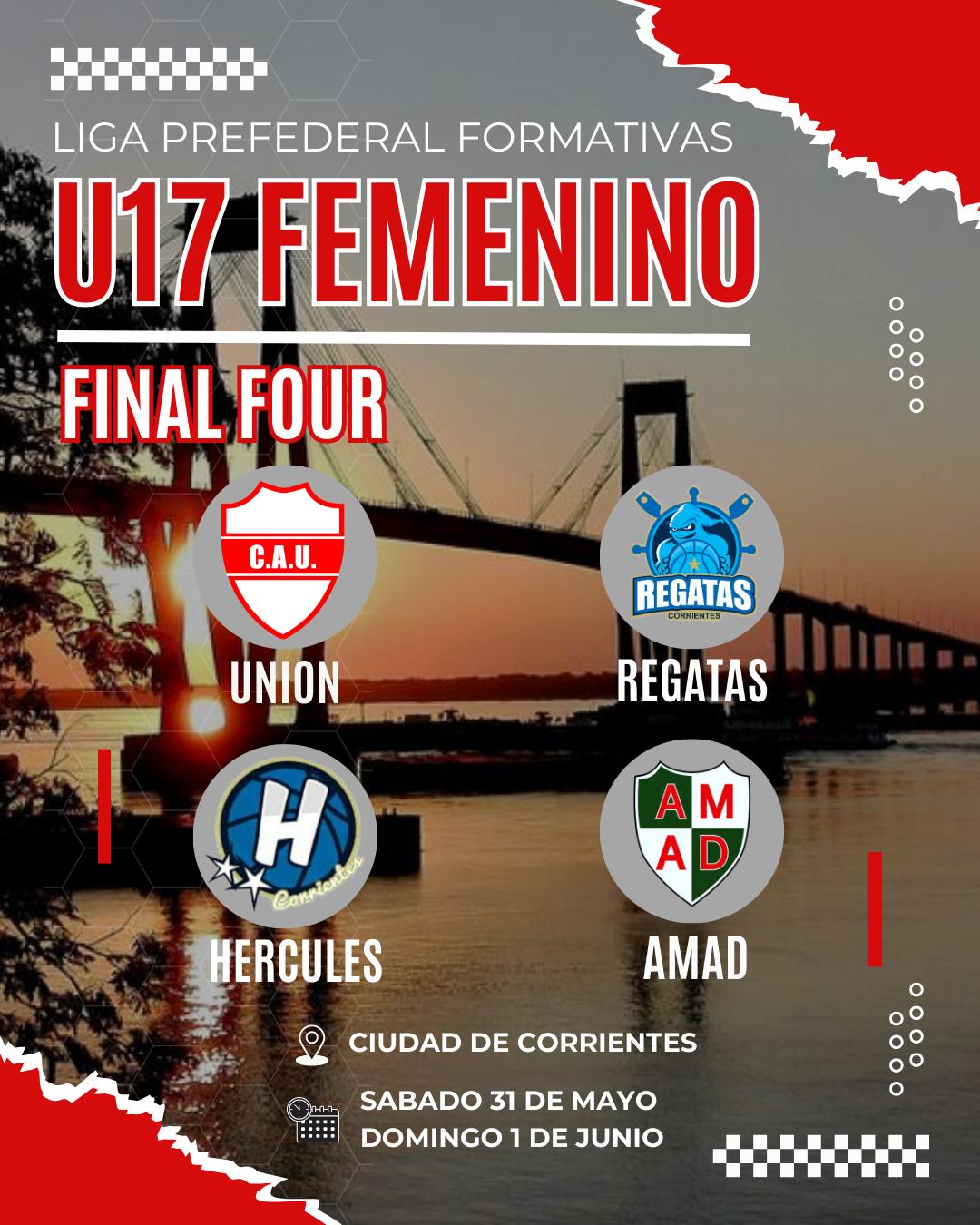 LIGA PRE FEDERAL FORMATIVAS: EL FINAL FOUR U17 FEMENINO AL PARQUE MITRE