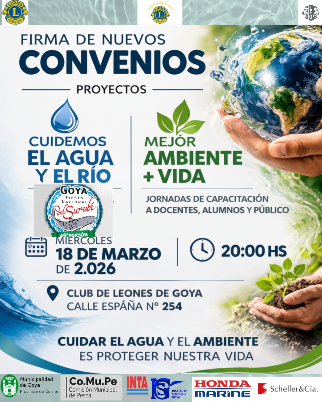 FIRMAS DE CONVENIOS INSTITUCIONALES A FAVOR DE LA VIDA Y EL MEDIO AMBIENTE