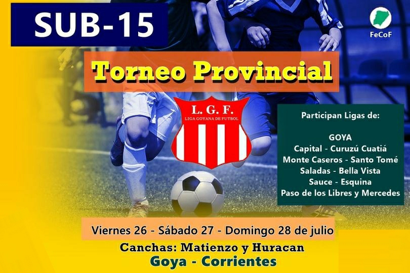 DESDE ESTE VIERNES SE DISPUTA EL TORNEO DE FÚTBOL SUB 15 EN GOYA