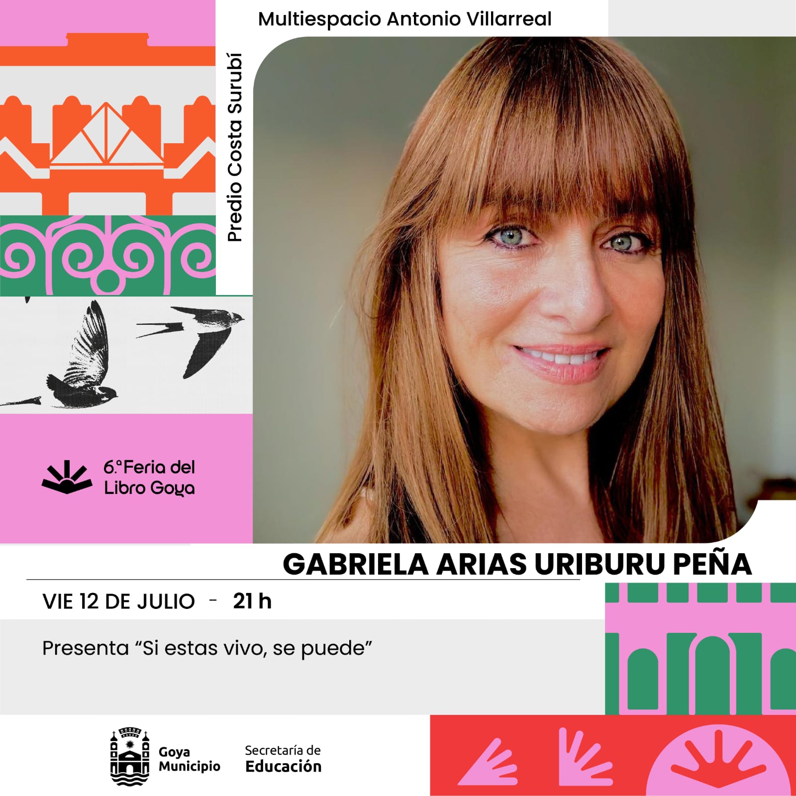  Gabriela Arias Uriburu: PRESENTARÁ SU LIBRO"VÍNCULOS II" Y DARA UNA CONFERENCIA