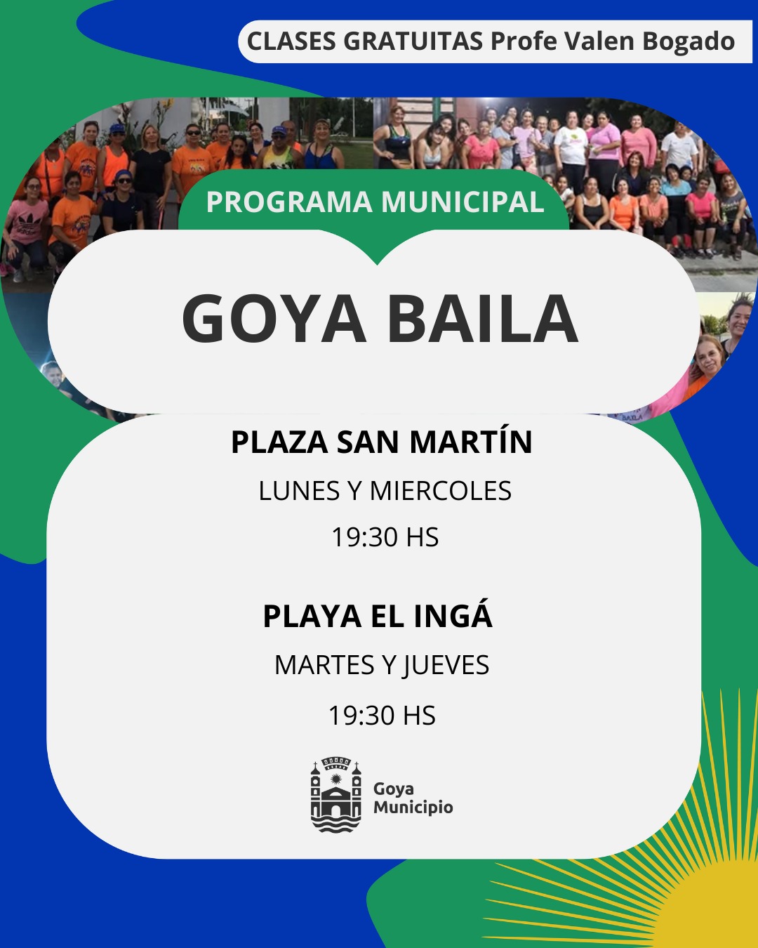 “GOYA BAILA”: CLASES GRATUITAS PARA TODAS LAS EDADES EN DISTINTOS PUNTOS DE LA CIUDAD