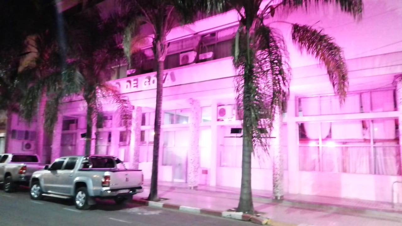GOYA SE ILUMINÓ DE ROSA
