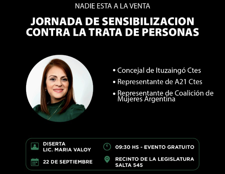 Recinto legislativo: Charla de sensibilización contra la trata de personas