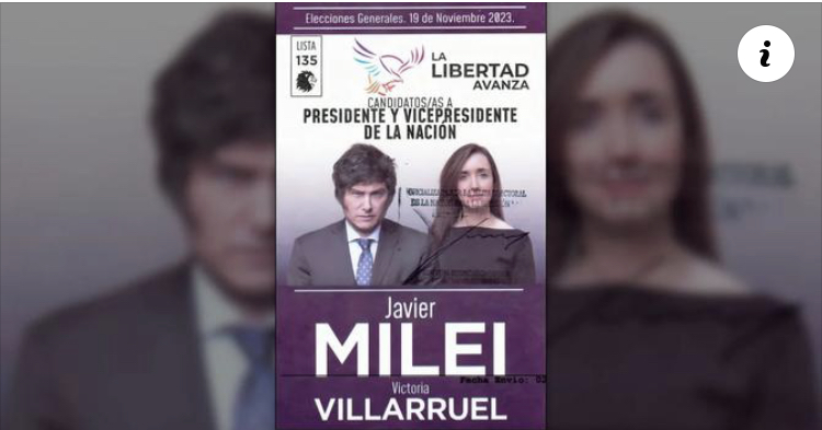 Esta es la boleta de Javier Milei para el balotaje de las elecciones 2023