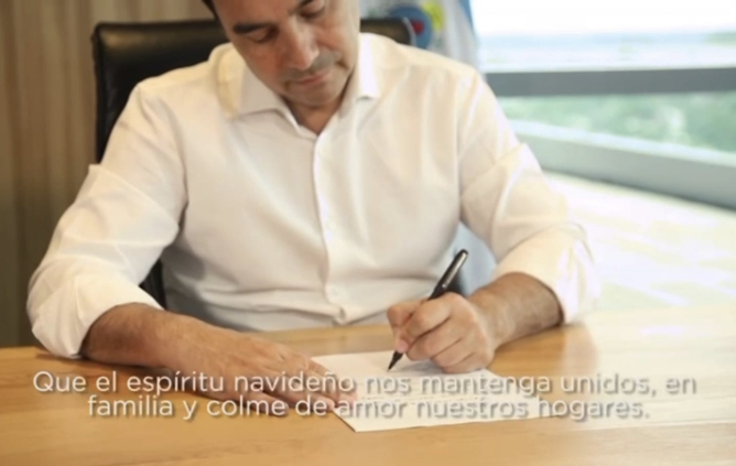 Valdés brindó su saludo y buenos deseos navideños a todos los correntinos 