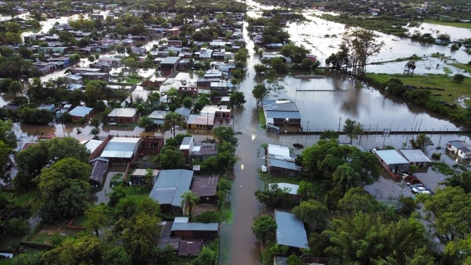 Mercedes quedó bajo el agua luego de las últimas lluvias