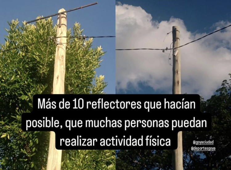 Robaron reflectores del Gimnasio Escolar