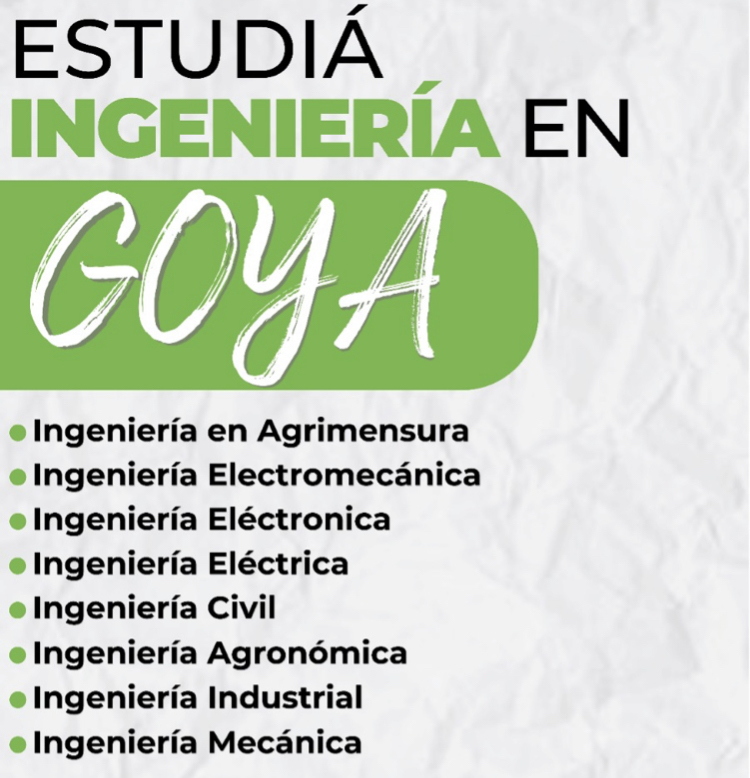ESTUDIA INGENIERÍA EN GOYA: INSCRIPCIONES ABIERTAS EN LA UNNE