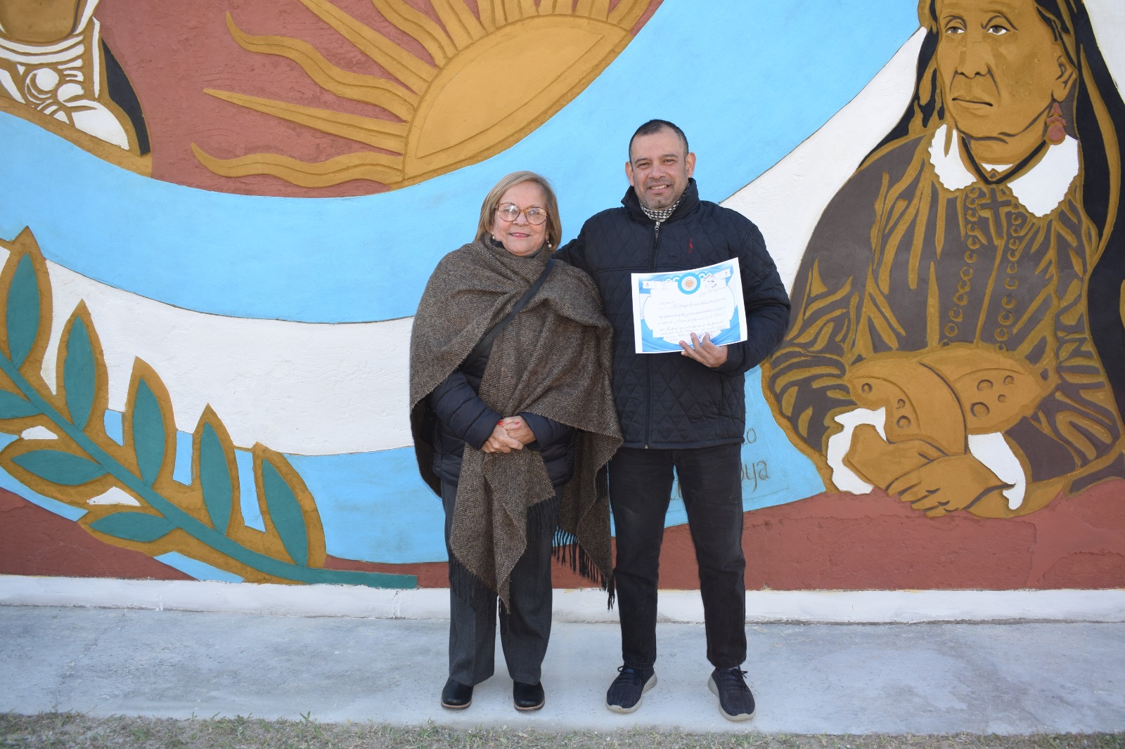 INAUGURARON MURAL  EN BARRIO 9 DE JULIO