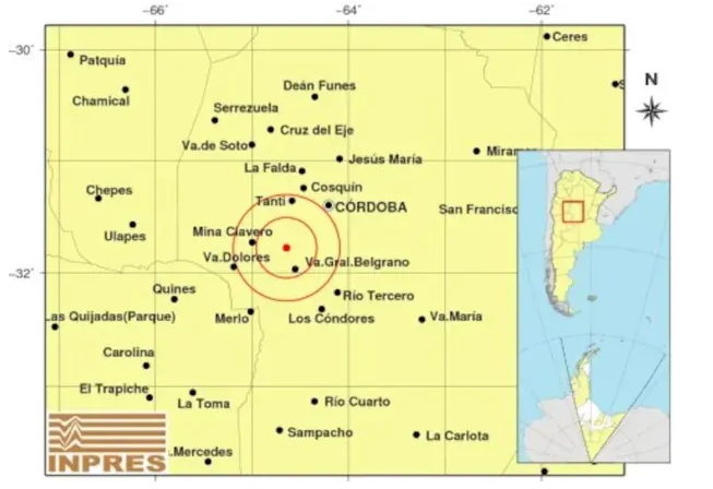 Un temblor sacudió a Córdoba: cuál fue la magnitud y dónde fue el epicentro