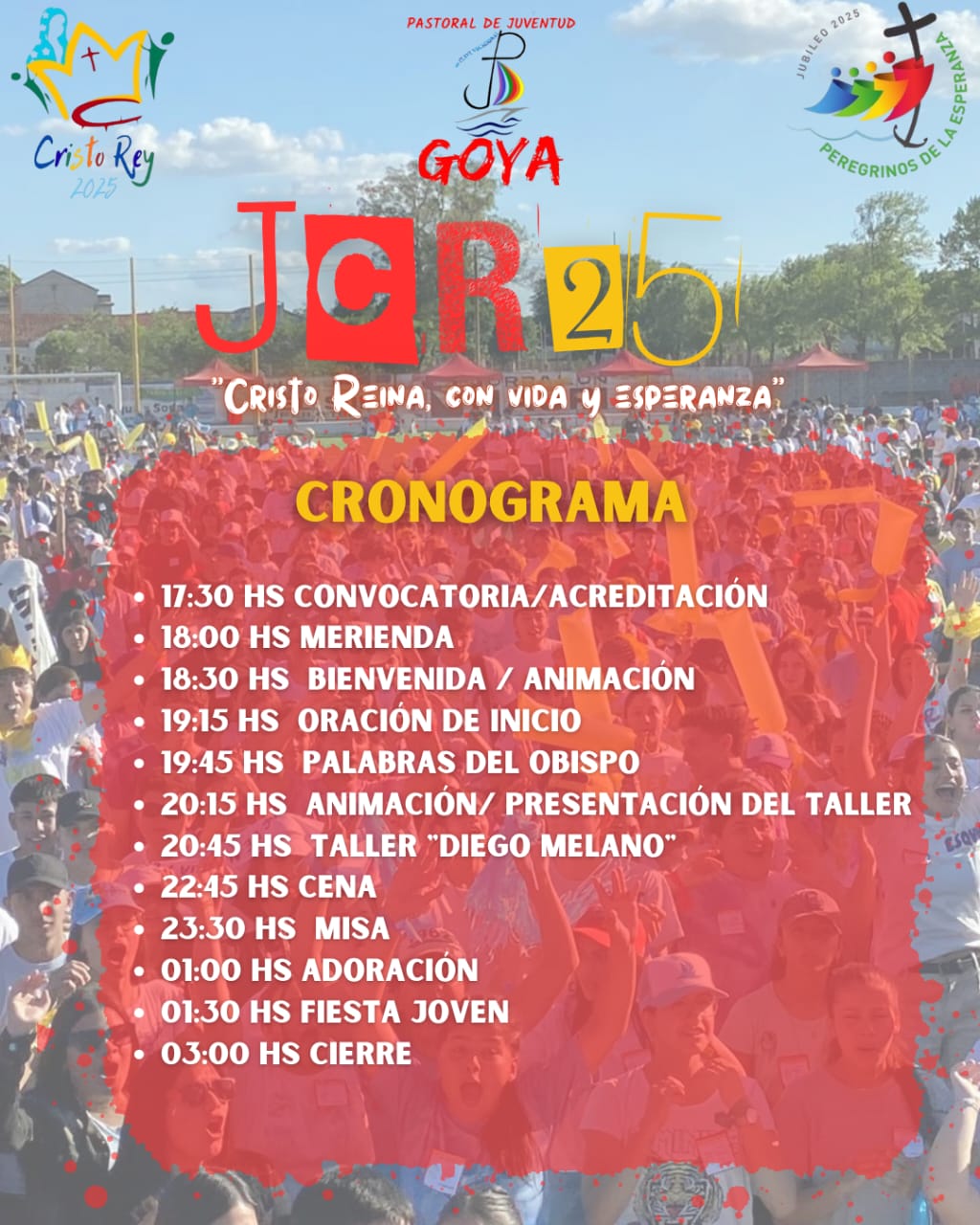MILES DE JÓVENES SE REUNIRÁN EN GOYA PARA LA JORNADA DE CRISTO REY