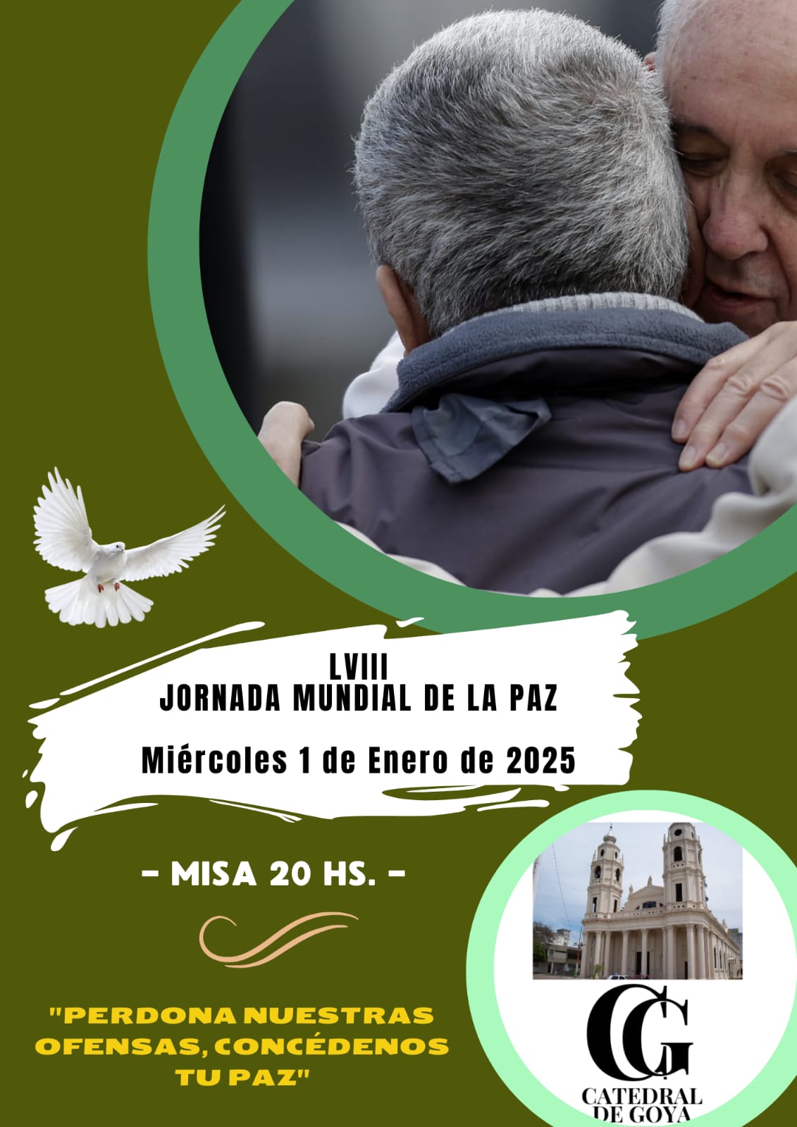 En Catedral celebran, al inicio del nuevo año, la Jornada Mundial de la Paz
