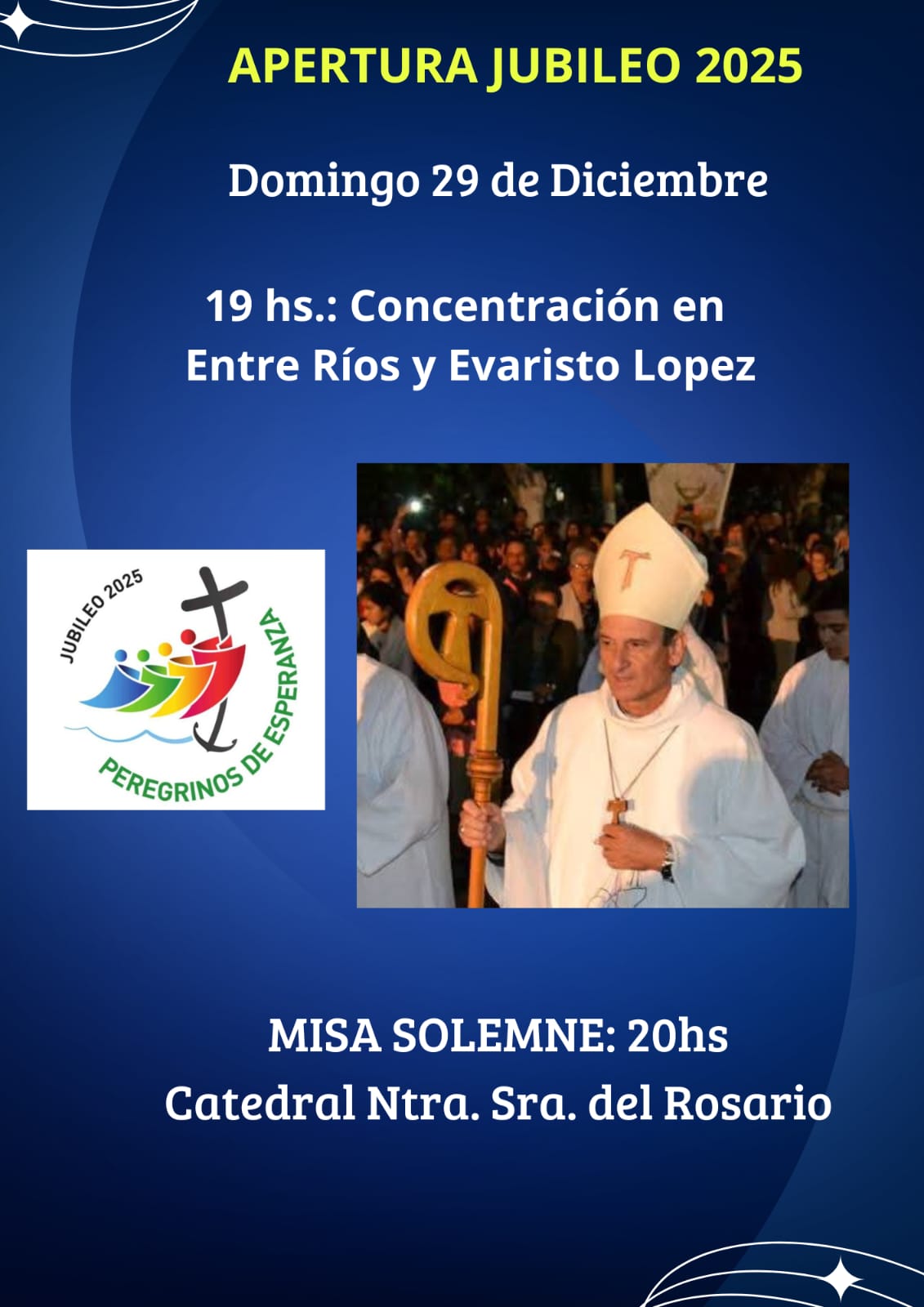 AÑO JUBILAR 2025: El obispo invita para la peregrinación y la misa en la Catedral