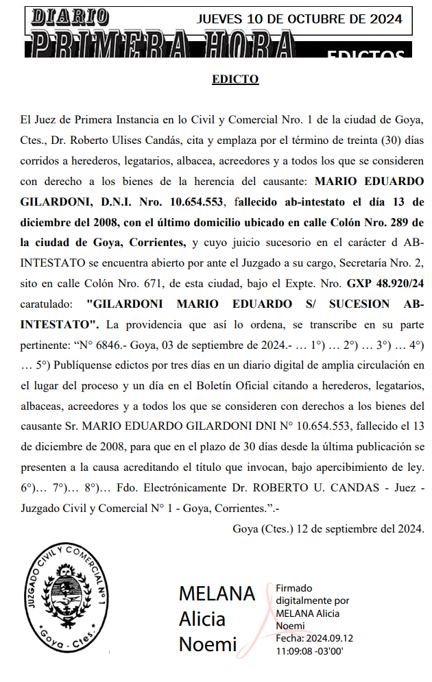 JUEVES 10 DE OCTUBRE DE 2024 Dia 2 juan carlos baez