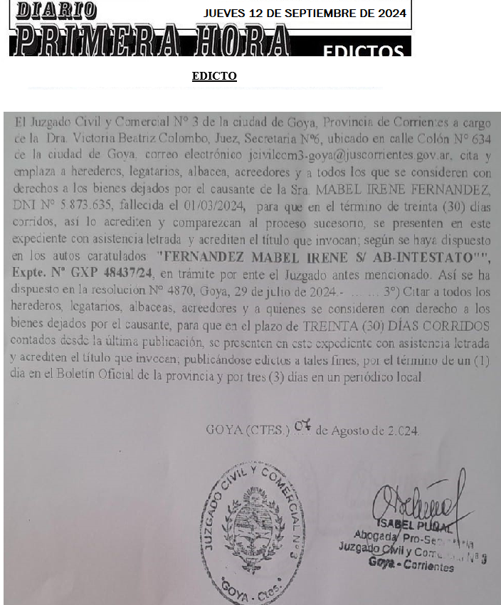 JUEVES 12 DE SEPTIEMBRE 3 FALAVELLA CLEMENTE