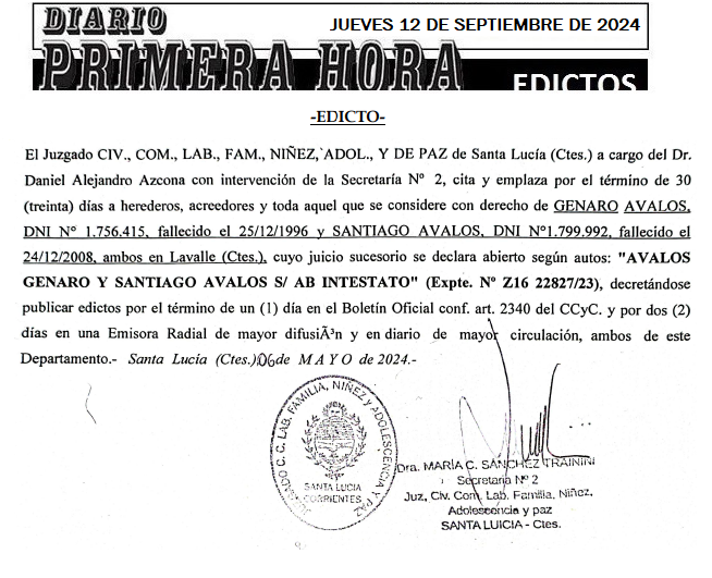 JUEVES 12 DE SEPTIEMBRE Dia 1 OSVALDO RAMOS