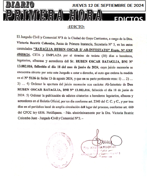 JUEVES 12 DE SEPTIEMBRE Dia 1 SAUCEDO