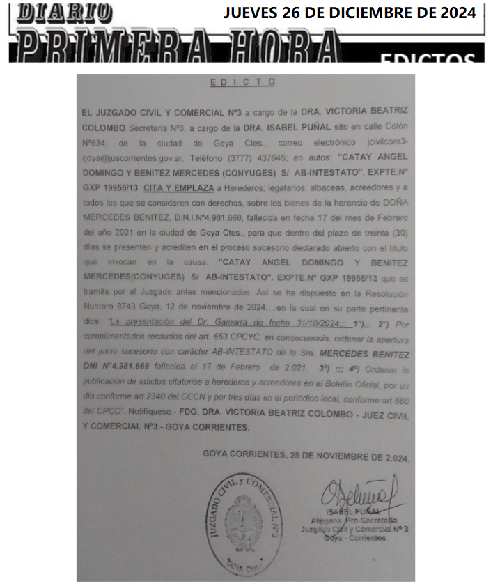 JUEVE 26 DE DICIEMBRE DE 2024 DIA 3 GAMARRA
